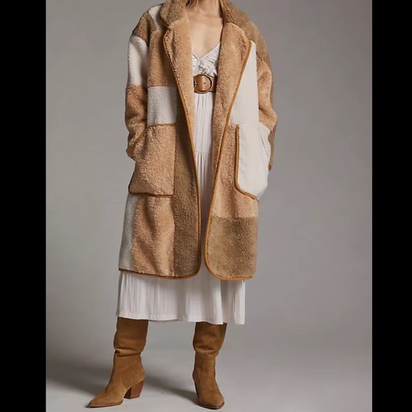 Anthropologie Pilcro Sherpa color blocked coat - Picture 4 of 4